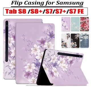 Adequado Para Samsung Galaxy Tab S7 FE S7+ S8 S8+ 12.4" 11.0 " Capa De Couro De Alta Qualidade À Prova De Suor SM-X800 X700 T730 T735 T736 T970 T976
