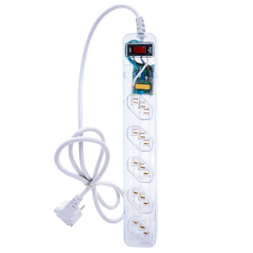 Filtro de Linha +DPS iClamper Energia 5 Tomadas - 10A - Protege contra ...