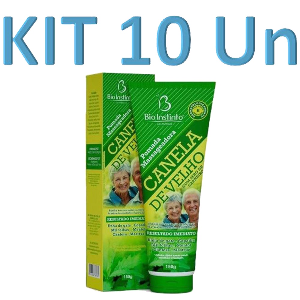 Pomada Massageadora Canela De Velho 150g Alívio Dor de Hérnia de Disco ...