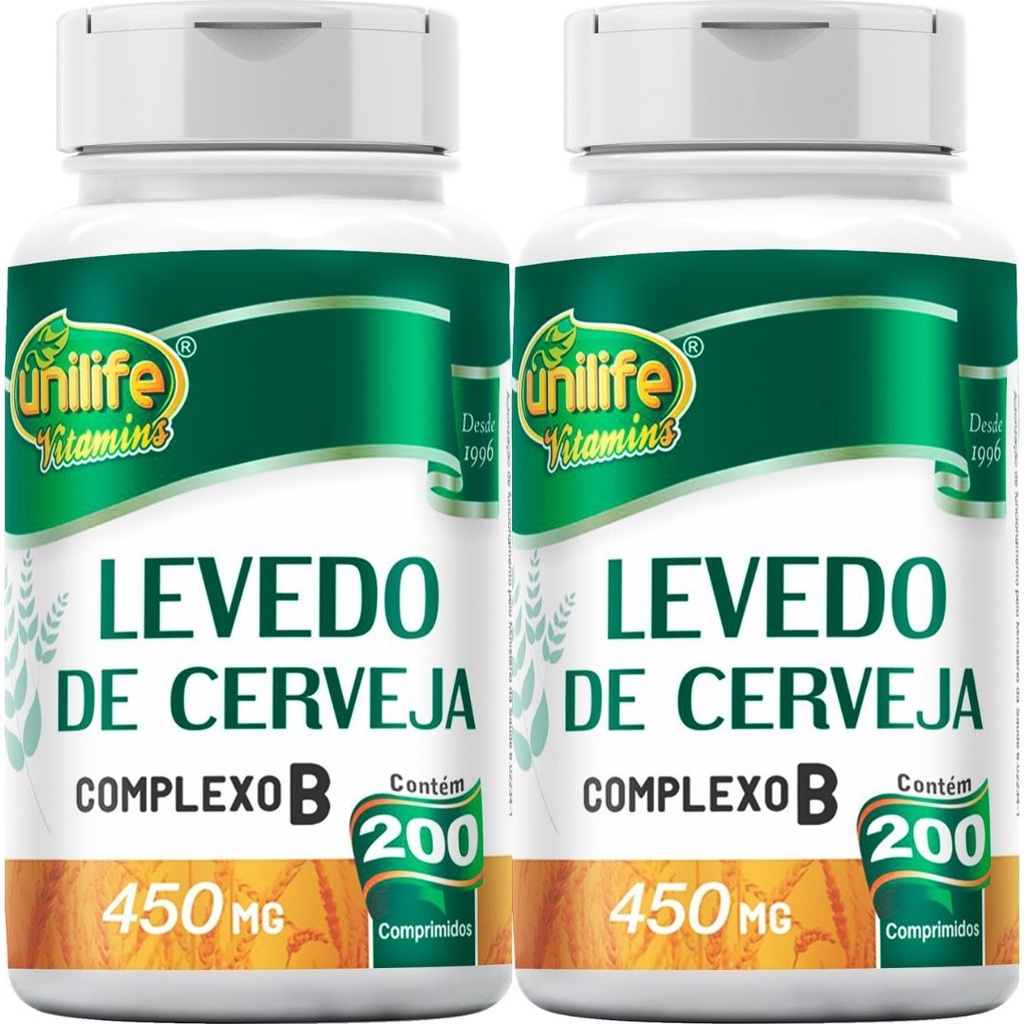 KIT C/2 Un Levedo De Cerveja Vitaminas Do Complexo B - B1 B2 B3 B5 B6 ...