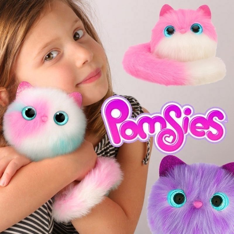 pomsies Gato Surpresa Das Crianças Pet Novidade Inteligente Bonito De Estimação Menina De Brinquedo De Pelúcia Presente De Aniversário