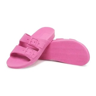 Sandália Papete Birkien Feminina lisa cor Rosa BF Estilo