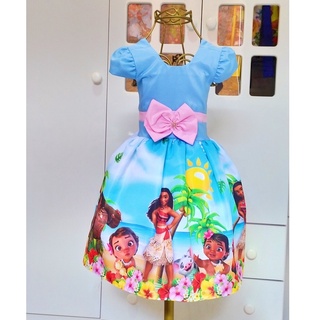 Vestido Infantil Personagem Moana