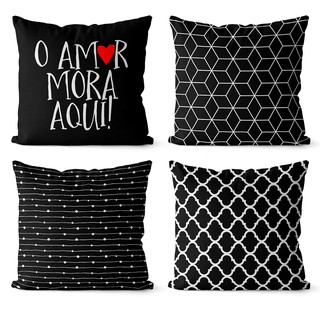 kit 4 capas de almofadas para o sofá