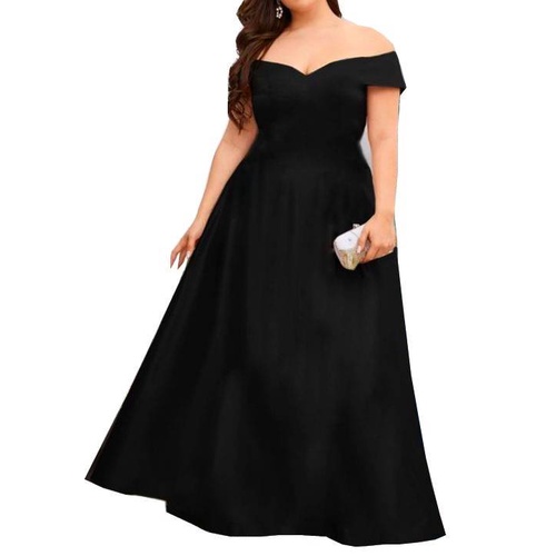 Plus Size Vestido Tule Preto Longo Vestido Longo Festa Plus Size
