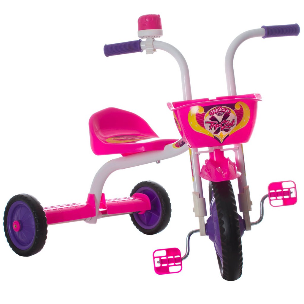 Triciclo Infantil Menina You 3 Girl Em Alumínio Cestinha e Buzina