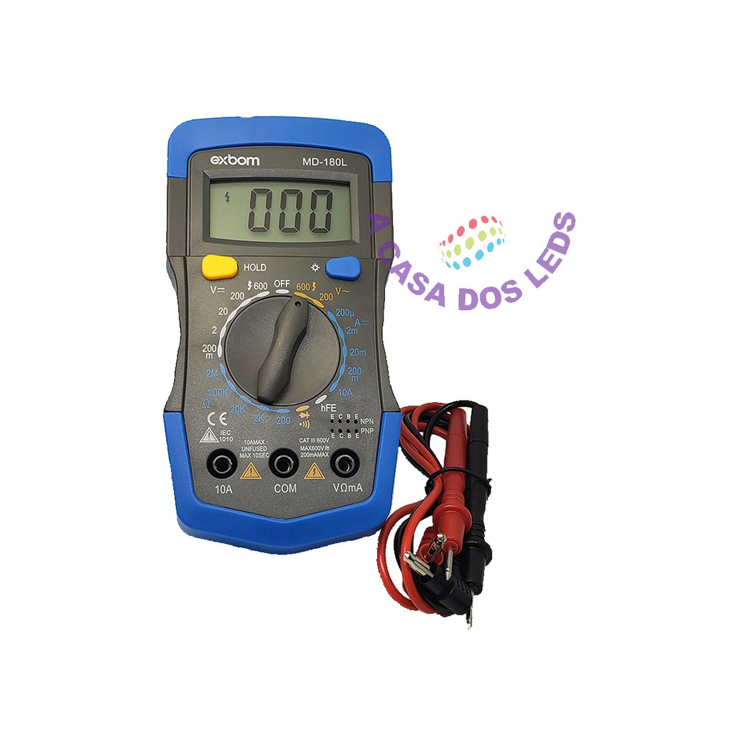 Multímetro Digital Profissional C/ Beep E Iluminação | Shopee Brasil