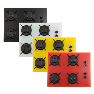 Fogão Cooktop Fornello 4 Bocas Mega Chama A Gás *varias cores