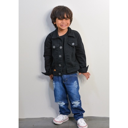 Jaquetas jeans 2024 infantil masculina