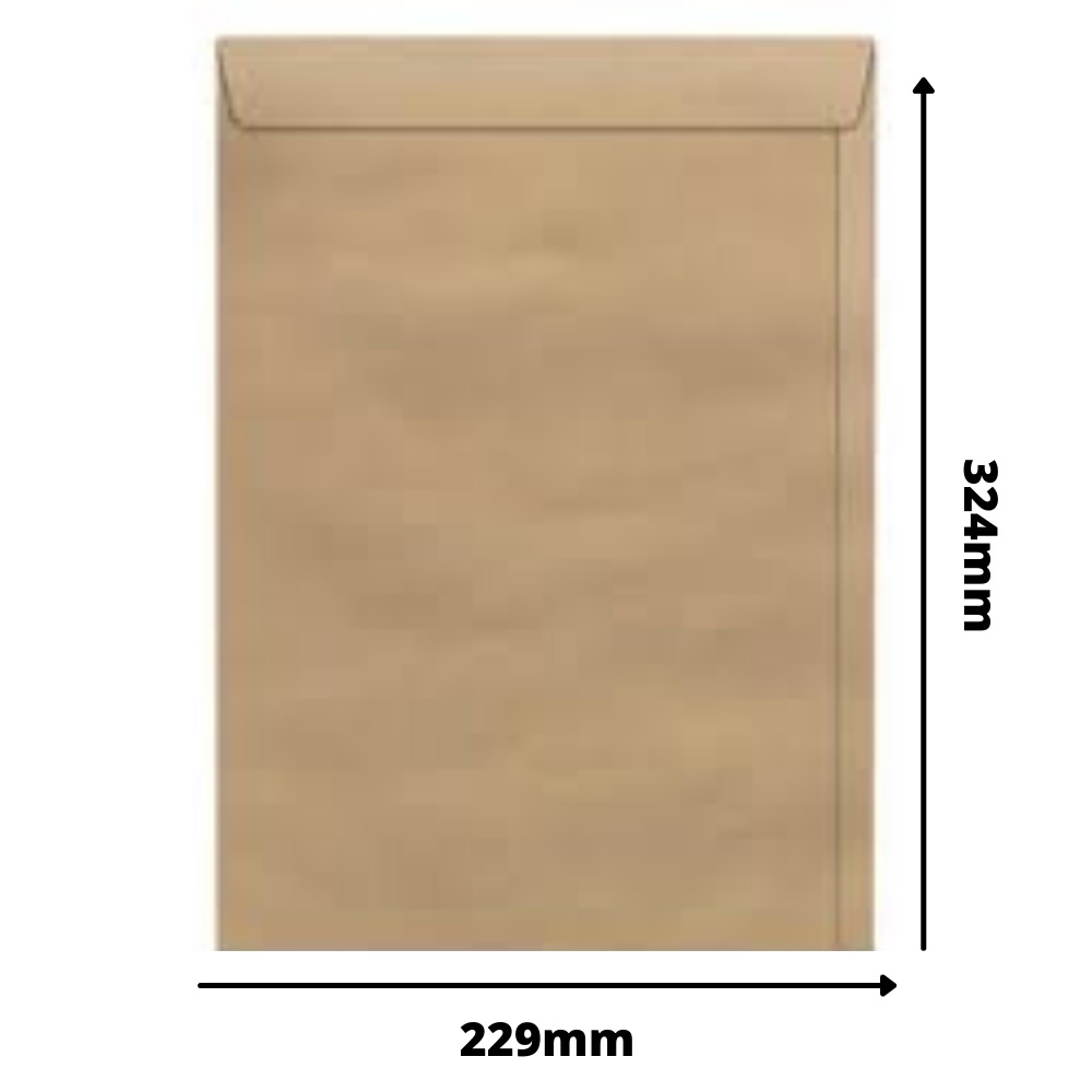 30 Envelopes A4 Kraft 229x324mm KN32