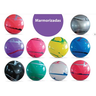 Kit Com 50 Bolas De Vinil 40cm Marmorizadas