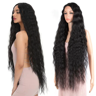 Liberdade 42 " Onda Solta Falso Cabelo Sintético Perucas Para As Mulheres Negras Marrom Loira Ondulado Água Longo Encaracolado Peruca De Cosplay