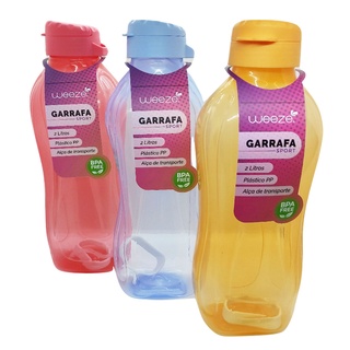Garrafa Squeeze 2 Litros / 1.6 Litro Água Academia Plástico