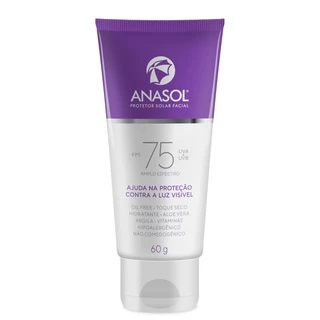Anasol Protetor Solar Facial Oil Free Toque Seco 75 FPS 60 G - Vitamina E e Aloe Vera
