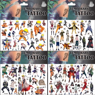 Kit Tatuagem Tattoo Fake Falsa Temporária Removível Naruto Sasuke