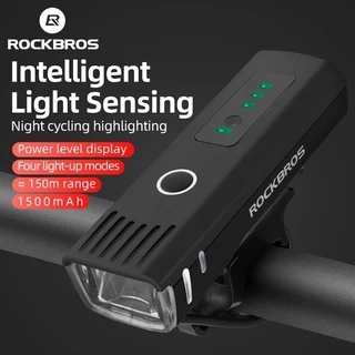 Rockbros Lanterna Farol Bike Sensor Inteligente 1500mA Ciclismo Frente Luz Bicicleta MTB Road Bike