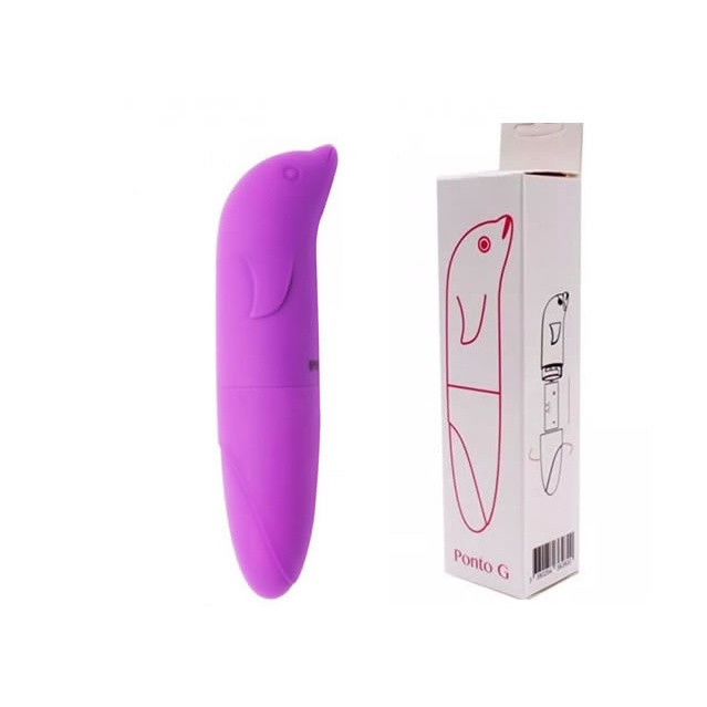 Vibrador Feminino Golfinho Ponto G Roxo Toque Aveludado Brinquedo Sexual Bigger Variedades 7175