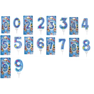 Vela Aniversário Premium Festa Bolo Azul em Oferta na Shopee