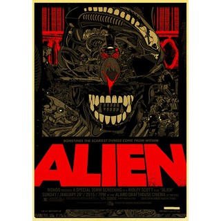 Cartaz de alienígena, cartaz de filme kraft para decoração de casa, pôster  de parede do núcleo de desenho, decoração de quarto, /806 - AliExpress