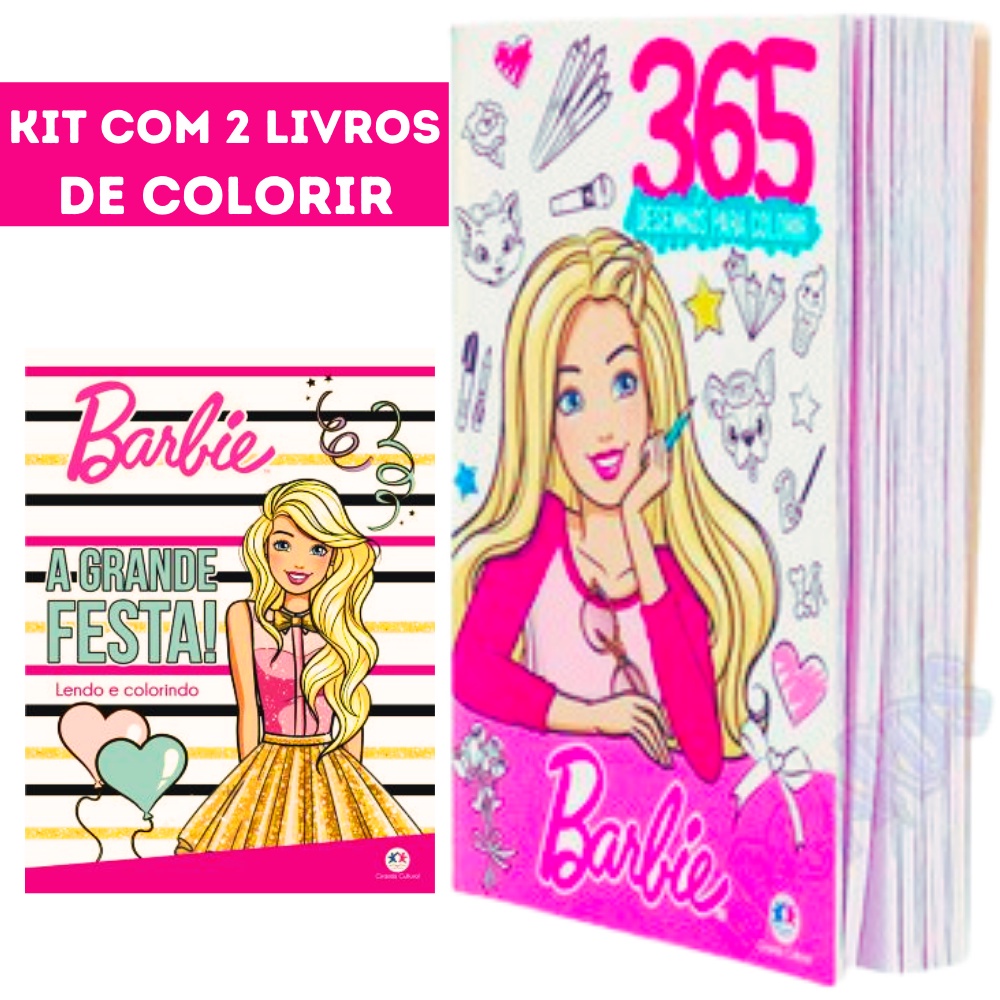 Livro Barbie - 365 Desenhos Para Colorir Crianças Filhos Infantil