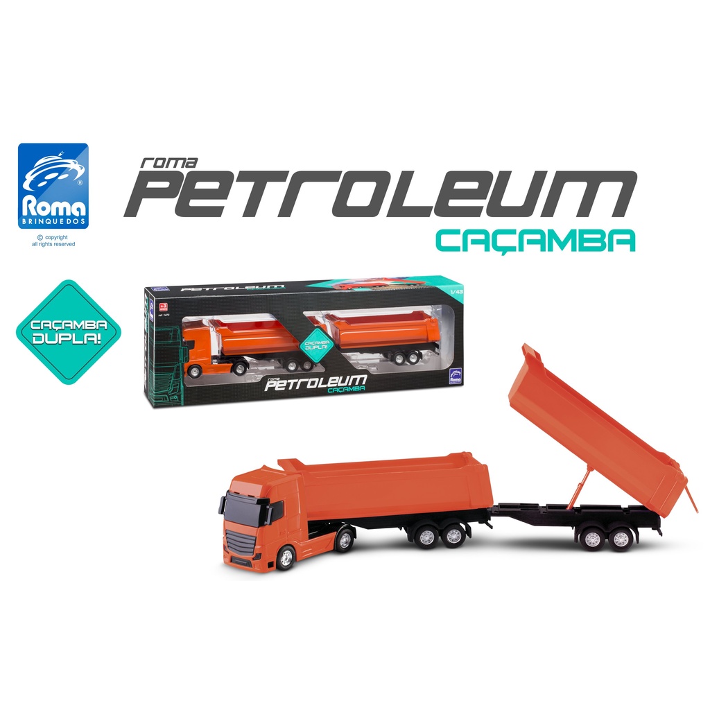 Caminhão Petroleum Caçamba Bitrem Azul - Roma - Paraná Plásticos Mega Store