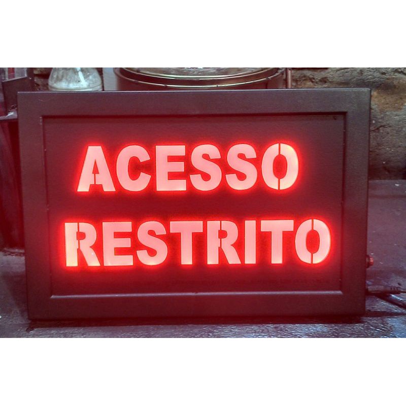 Luminoso Acesso Restrito Placa Led | Shopee Brasil