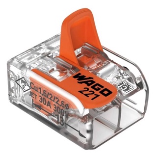 Conector Wago Chuveiro Emenda 2 Fios 221-612 - Kit 10 Pc