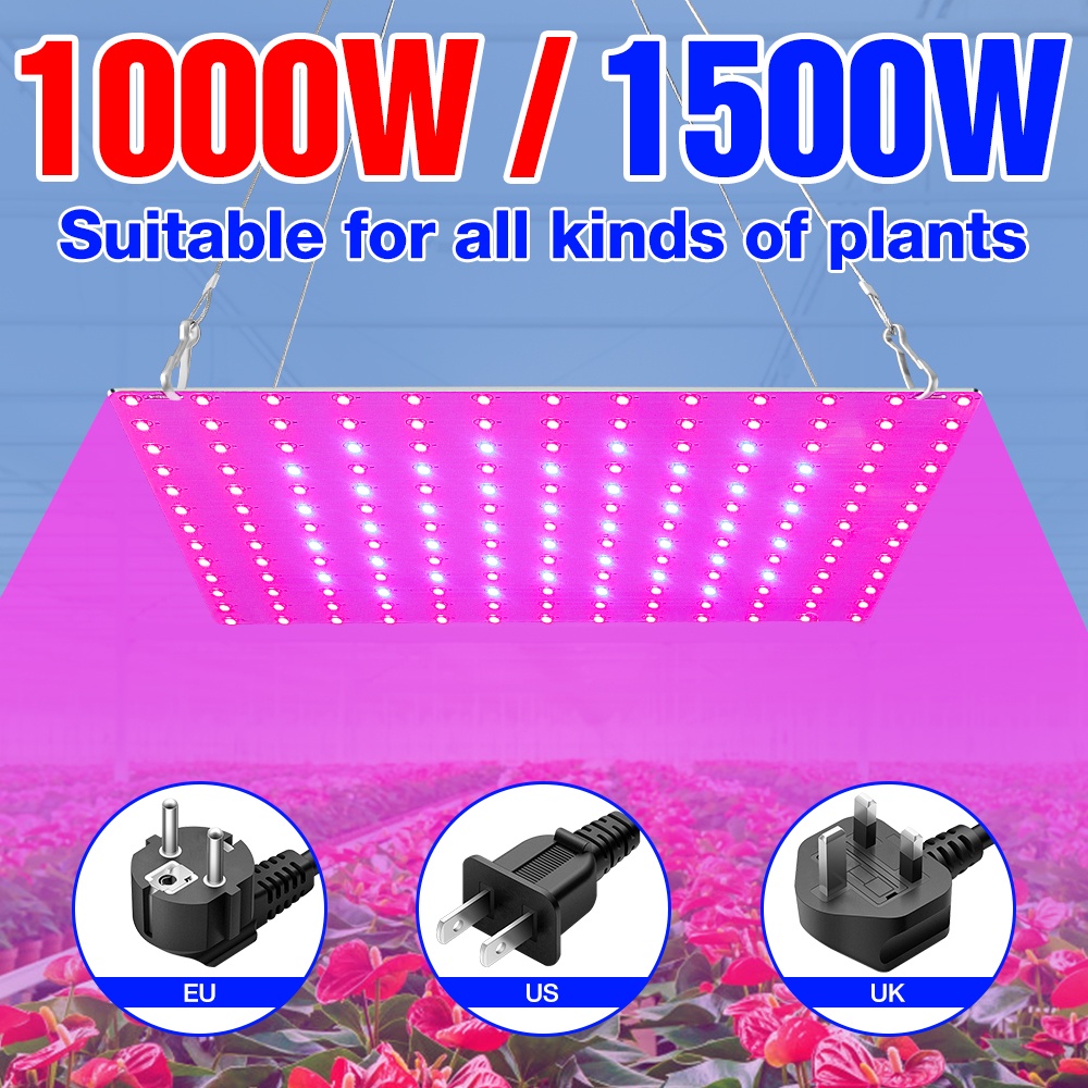 1000W LED Planta De Cultivo Phytolamps Para Mudas De Lâmpada 220V Caixa De Tenda De Crescimento Quantum Interior Fitolampy US EU UK Plug