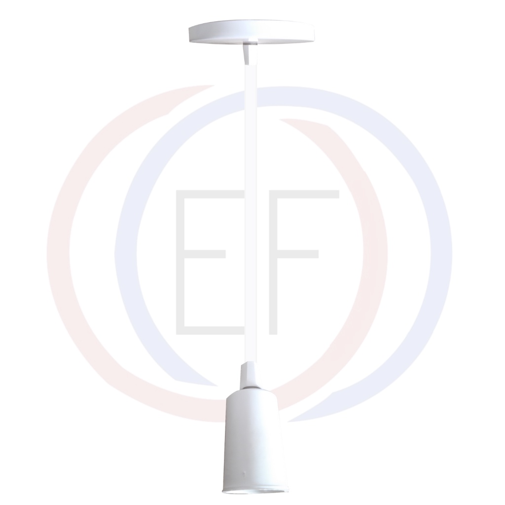 Pendente Simples Branco com cabo pp de 1 metro