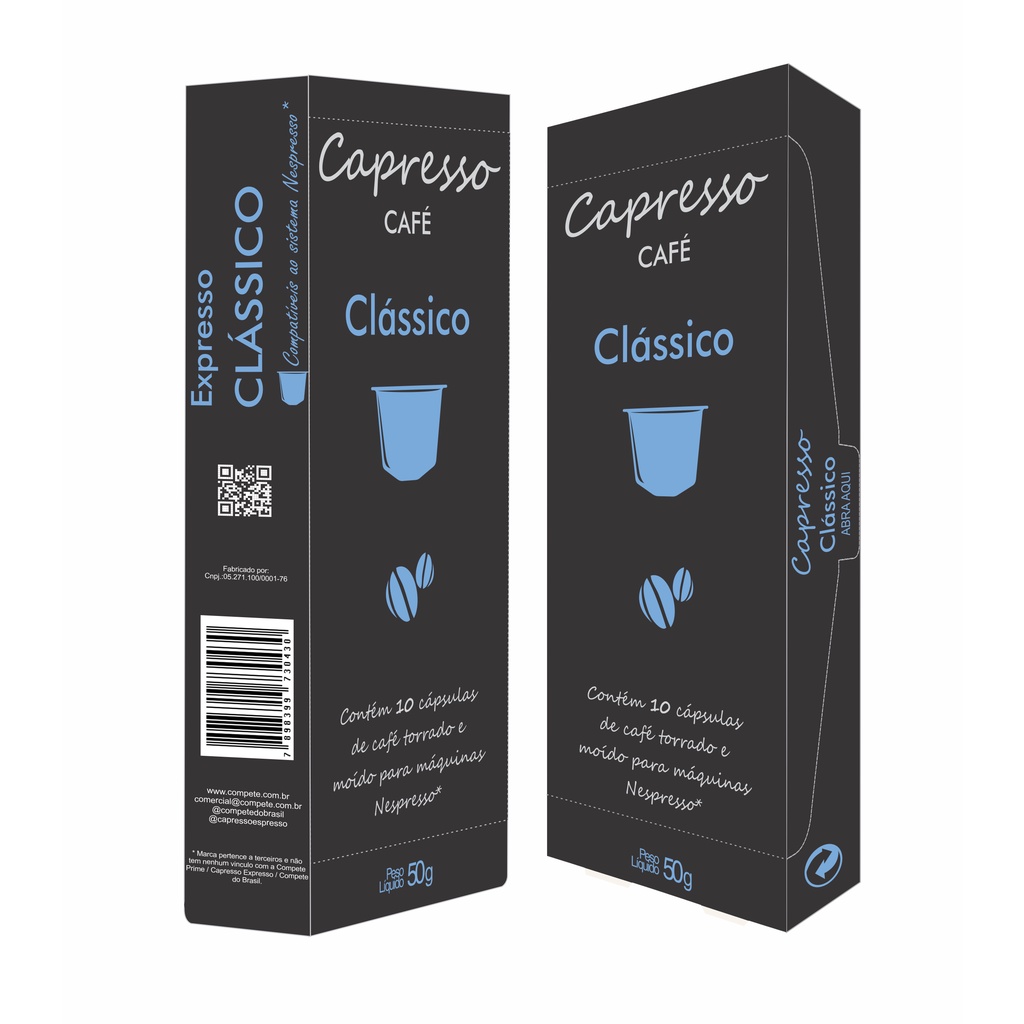 Cápsula Café Nespresso Capresso Clássico 10 Unidades