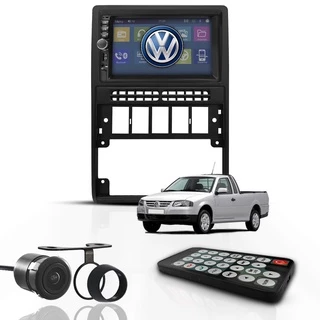 Kit Central Multimídia Mp5 2 Din Bt Espelha Dvd Vw Saveiro