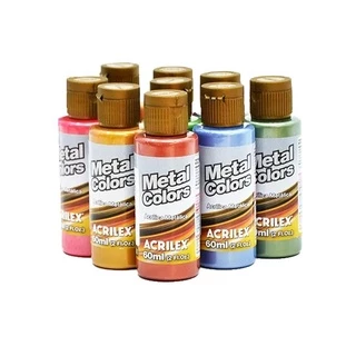 Tinta Acrílica Metalica Metal Colors 60ml Acrilex