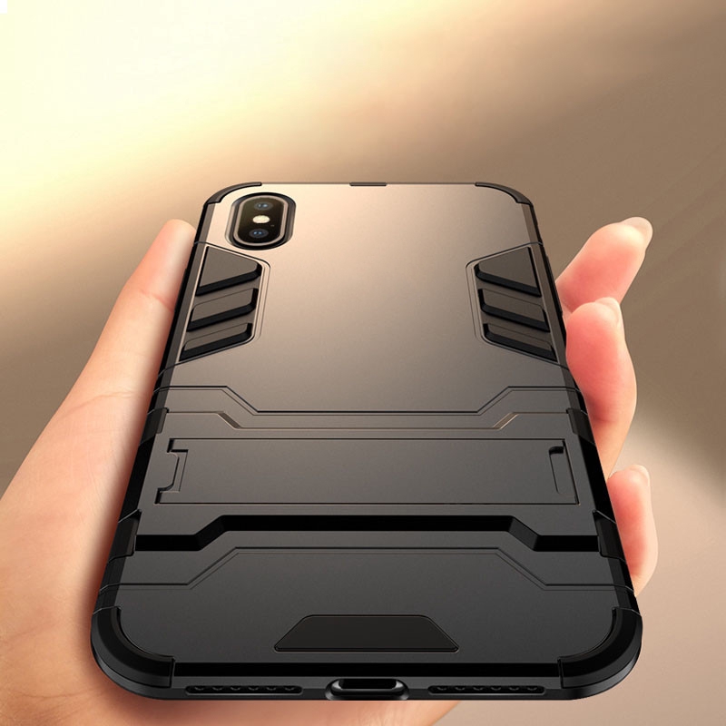 Capa Armadura Híbrida Invisível Resistente Com Suporte Anti-Impacto Para Iphone 7 8 6 6s Plus X Xs Xr Xsmax 11 12 12pro Max Se 2020 5 5s