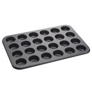 Forma de Mini Cupcake em Metal Antiaderente 24 Cavidades Petit Gateau Bicos - C1675