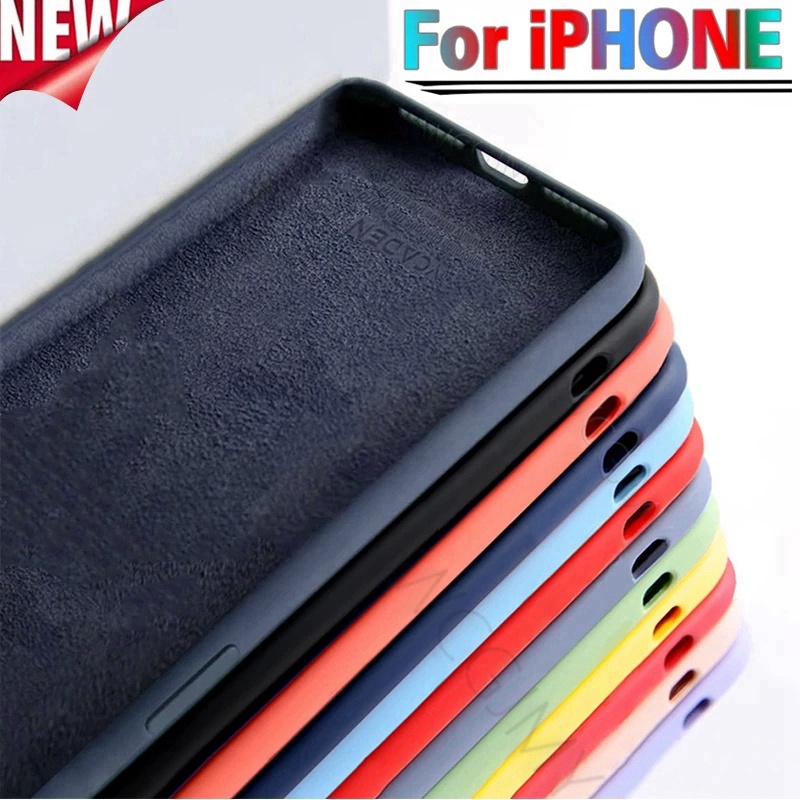 Capa De Silicone Líquido Para IPhone 13 12 11 Pro Max Mini 6 6S 7 8 Plus SE2020 XR X XS