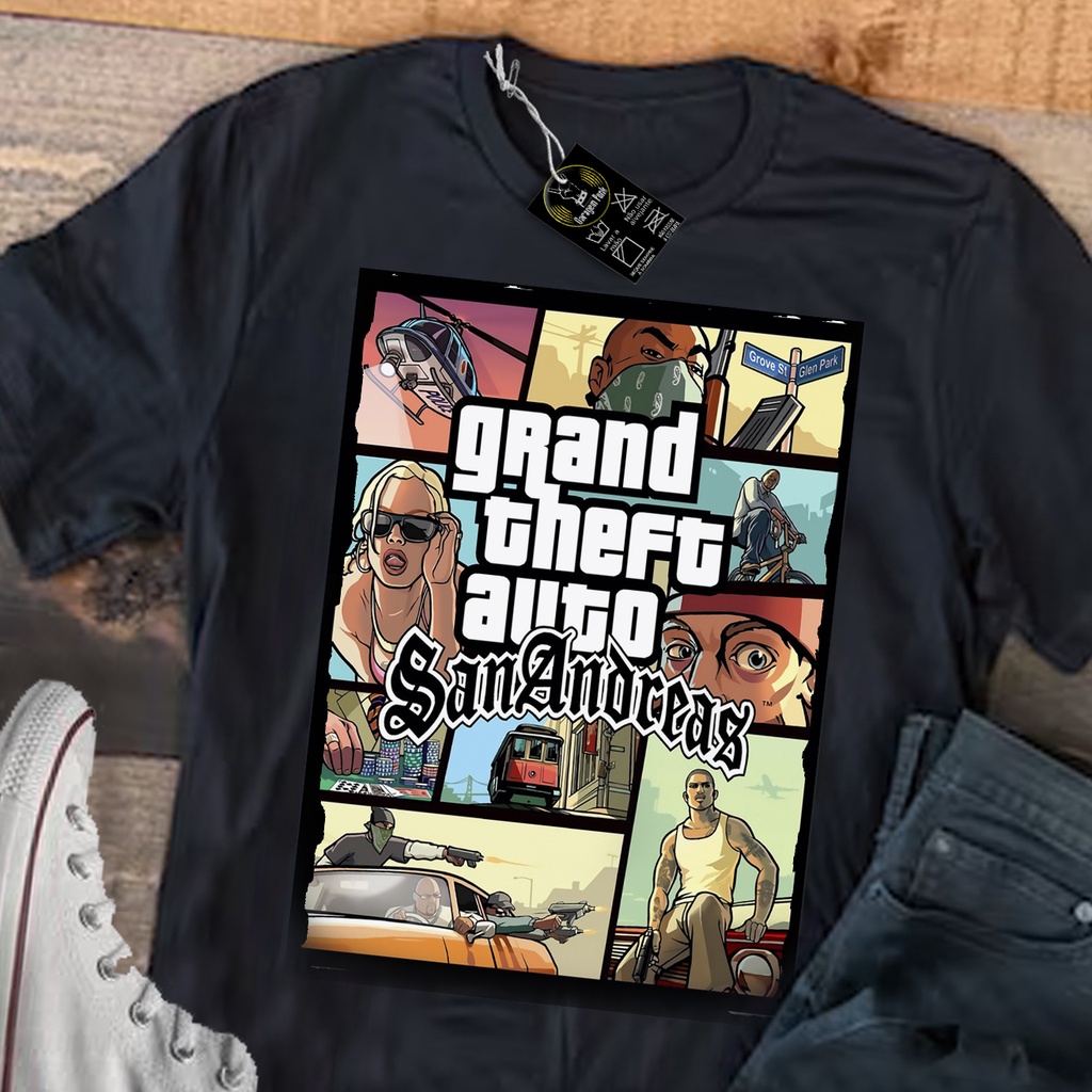 Camiseta Grand Theft Auto Camisa Gta unissex 