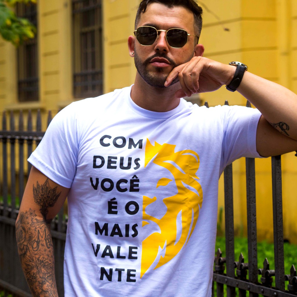 Camisetas Com Frases Evangelicas Masculina Camisa Estampada