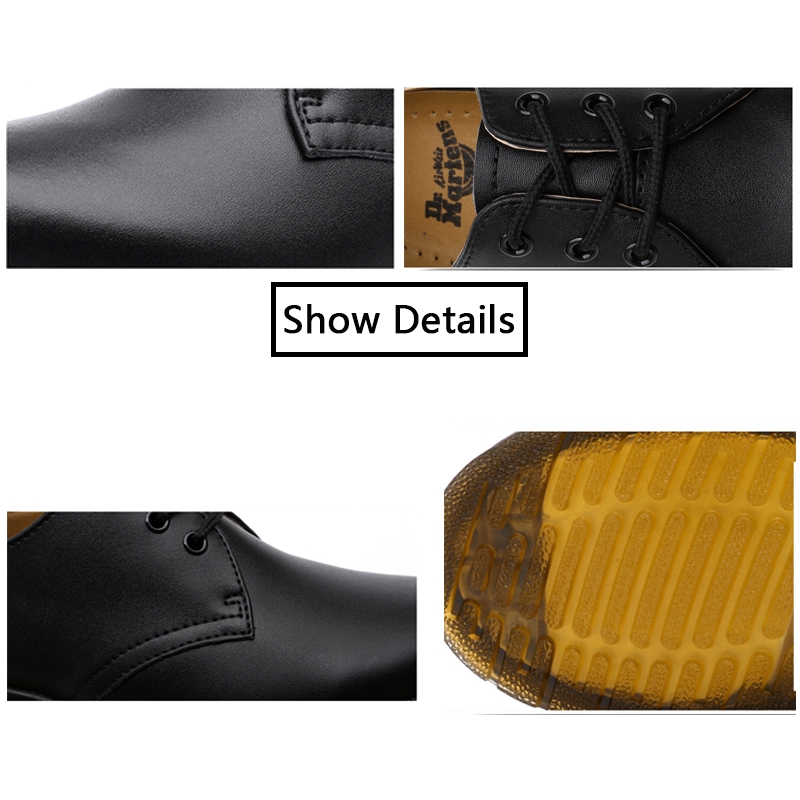 Dr. Martens 1461 Gibson Oxford Sapato 3 Furos Sapatos De Couro