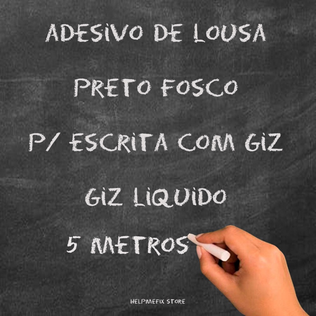 Adesivo Lousa Preto Papel De Parede Fosco 45 cm x 2 Metros Acompanha Kit 5  Giz - Fofinhos Ateliê - Adesivo Lousa - Magazine Luiza