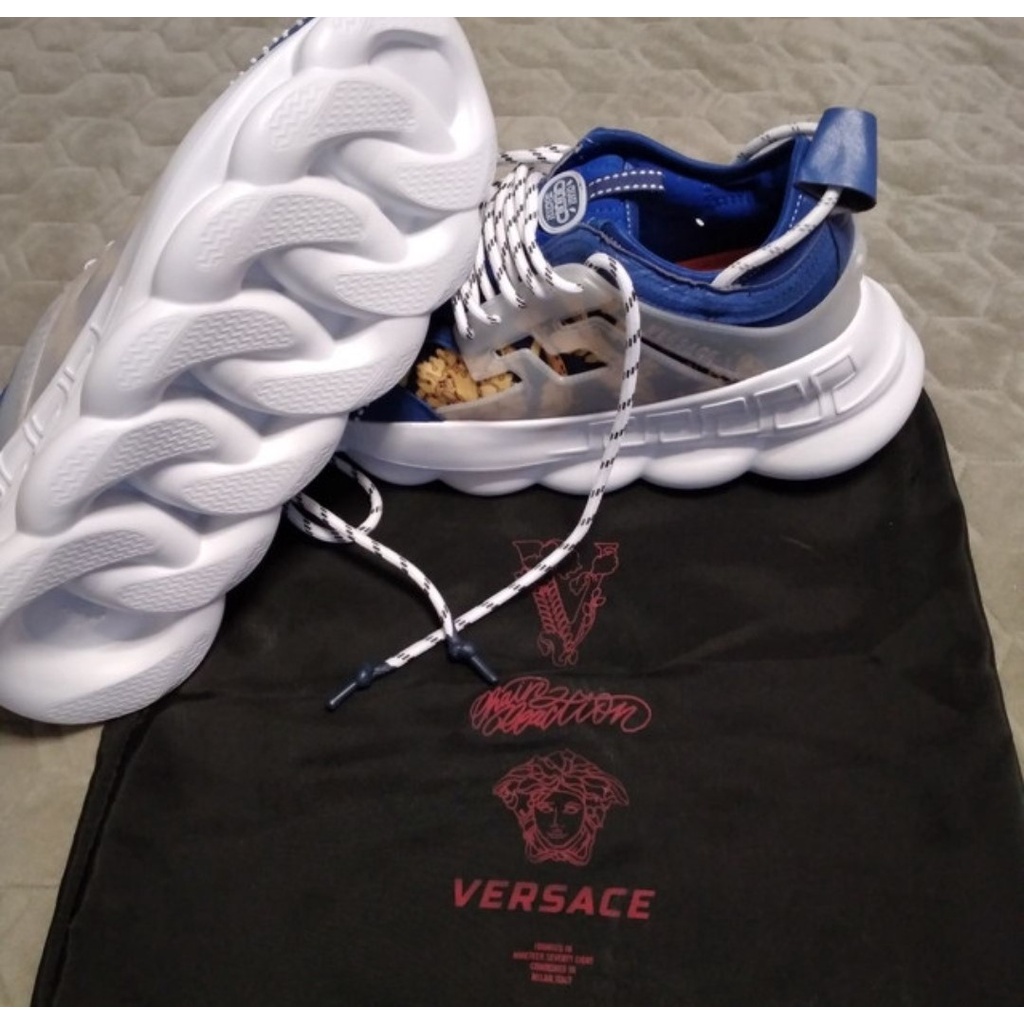 Tenis store versace azul