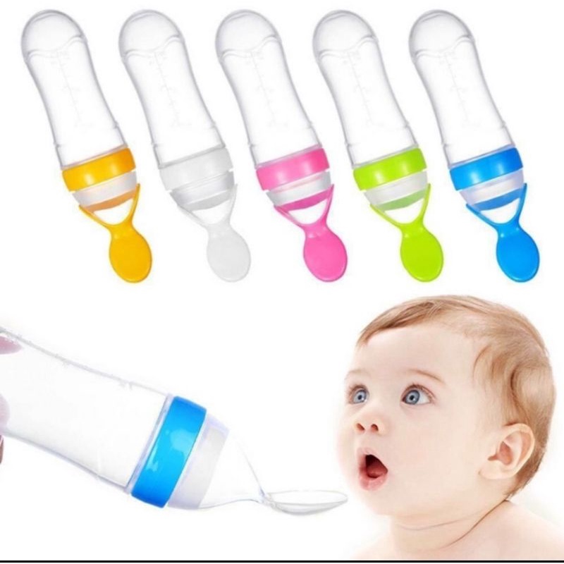 Colher mamadeira dosadora silicone para bebê | Shopee Brasil