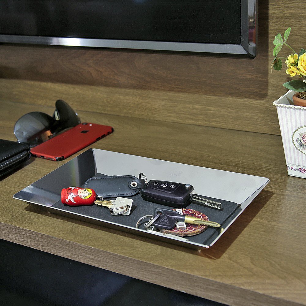 Bandeja Porta Chaves de Mesa Inox