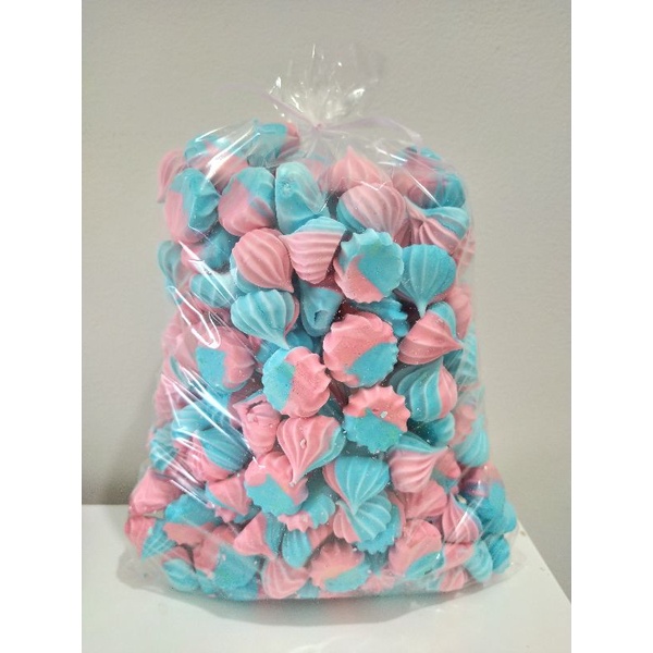 Mini suspiros mesclados nas cores rosa e azul - 1 pacote | Shopee Brasil