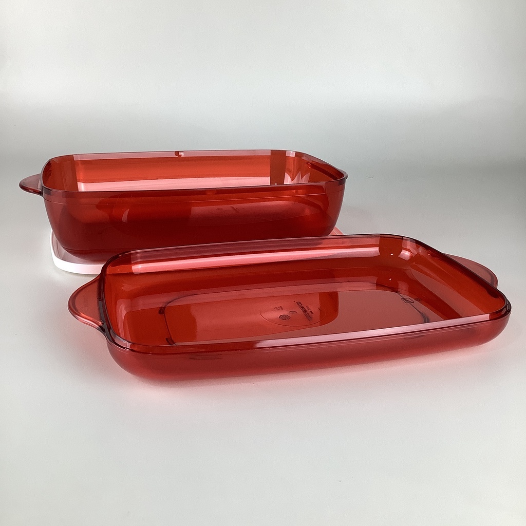 TUPPERWARE TRAVESSA RETANGULAR 1,7 LITROS VERMELHO MICROPLUS ORIGINAL ...