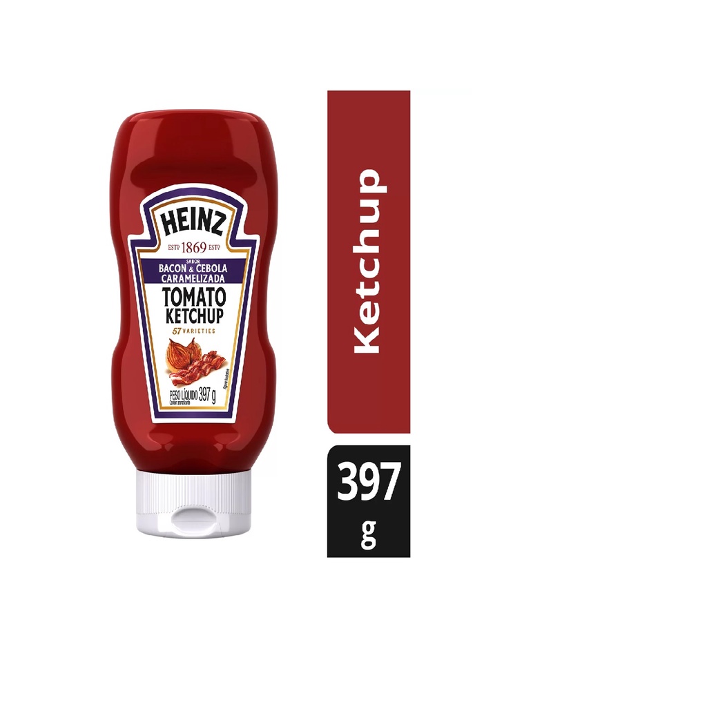 Ketchup Heinz Bacon E Cebola Caramelizada 397G Shopee Brasil