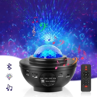 Projetor de estrelas/lâmpada de projeção de estrelas/céu estrelado criativo/com player bluetooth/galáxia, efeito de iluminação padrão de água/luz noturna