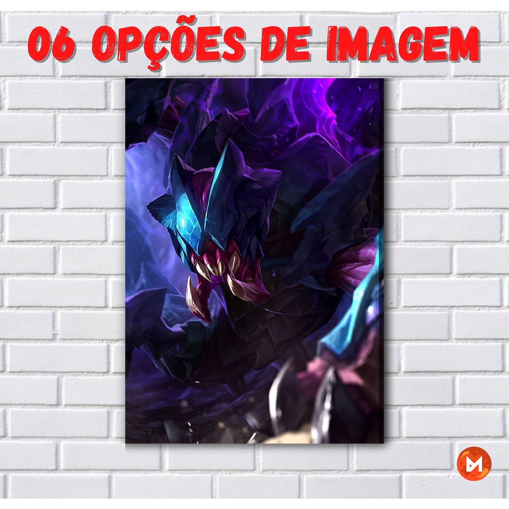 LoL - REK'SAI | Placa Decorativa | Quadros Decorativos | LEAGUE OF LEGENDS