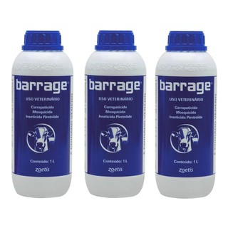 Combo 03 - Remedio Barrage 1 Litro Carrapaticida E Mosquicida