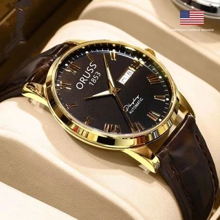 ORUSS/ relógio masculino couro relogio masculino relógio masculino dourado relógios masculinos prova da água relógio masculino original relogio digital