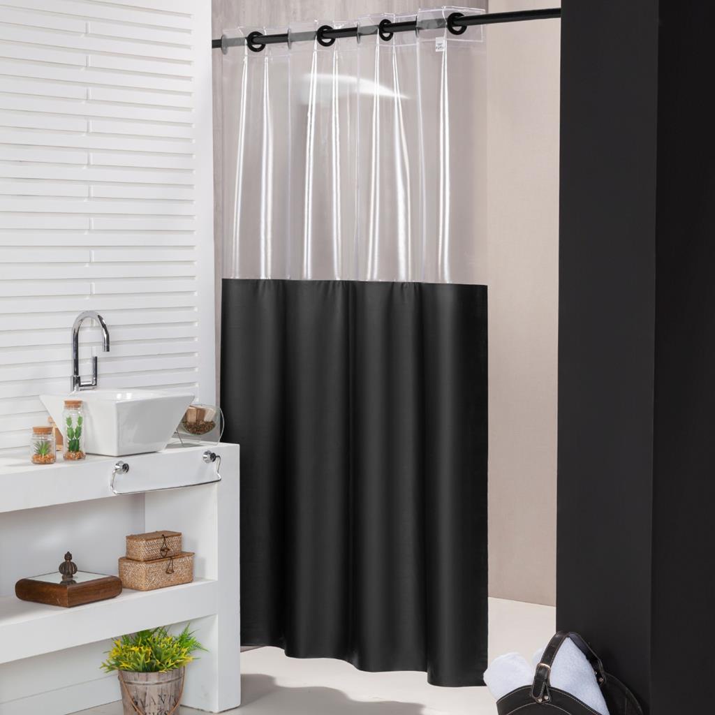 Cortina Para Box Banheiro Com Ilhos 100% PVC Varias Cores | Shopee Brasil
